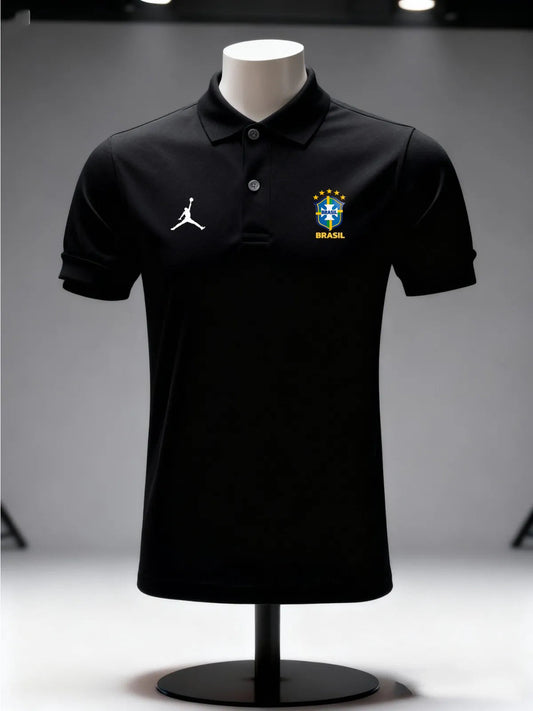 Camiseta Polo Brasil Premium Nike Preta