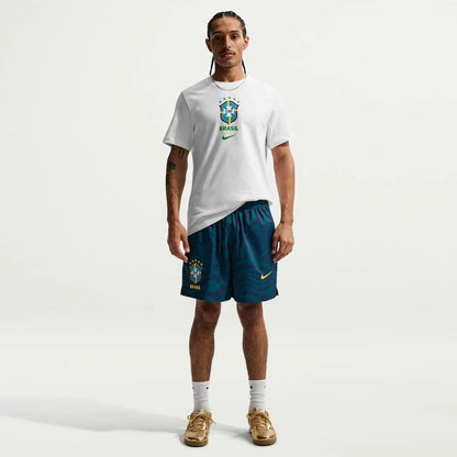 Camiseta Brasil Nike Crest Masculina - Branco